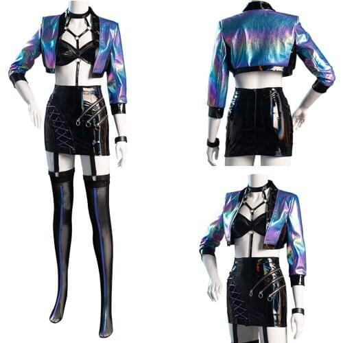 2020 LOL KDA Agony‘s Embrace Evelynn Cosplay Costumes Women Skirt Outfits Halloween Carnival Suit