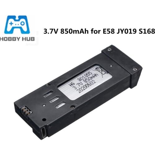 3.7V 850mAh Battery Charger Sets for E58 JY019 S168 RC Quadcopter Spare Parts 3.7v RC Drone Lipo Battery 5pcs/sets