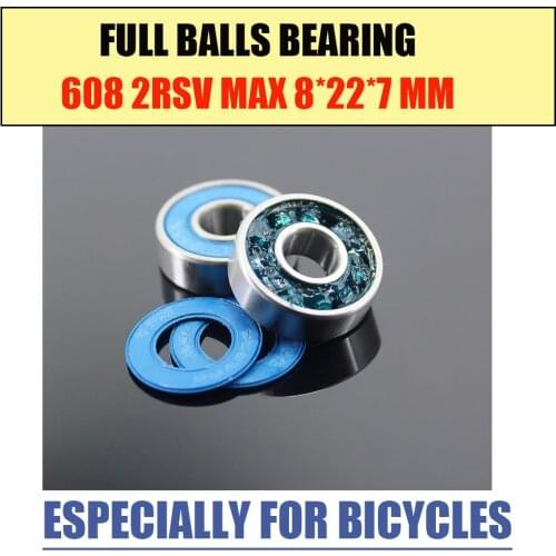 608-2RS Max Cartridge Bearing 8*22*7 mm 2PCS Frame Pivot 608 VRS Full Ball Bearings Sealed 608 2RS