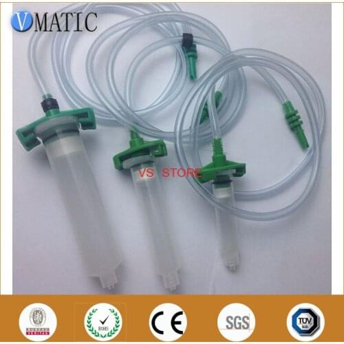 Free Shipping Quality 3 Pcs Luer Lock Tip Dispenser Syringe Barrel Valve Robot Adapter With Piston & Needles