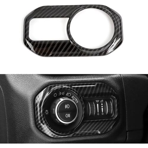 For Jeep JT Gladiator 2018 Up Car Front Light Lamp Headlight Switch Decoration Cover Frame Trim Stickers ABS Car Accessories