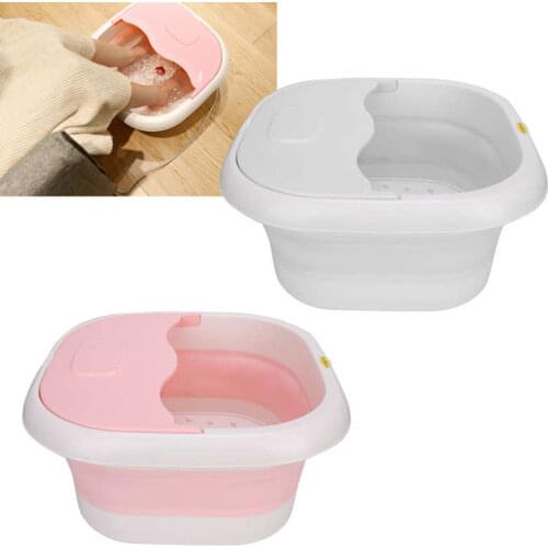 Electric Heating Massage Footbath Bucket Household Folding Red Light Foot Spa Machine Folding Foot Bath Basin Health Care
