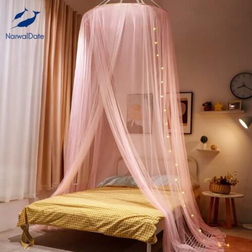 European Suspended Ceiling Bed Curtain Installation-free Dome Princess Mosquito Net Home Encryption Thicken Bed Decoration Net