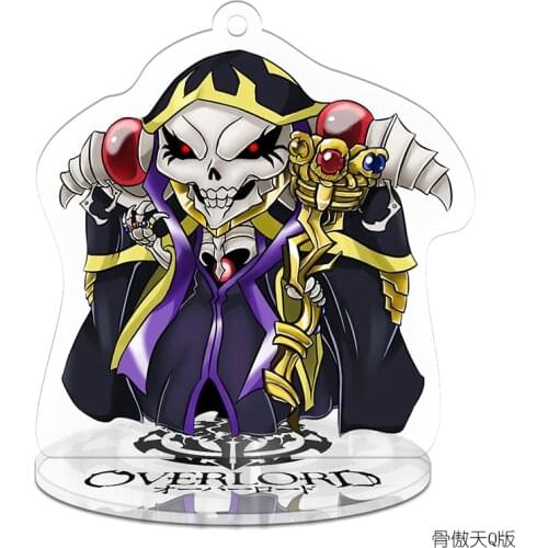 New 9cm Hot Cartoon Overlord Action Figure Anime Toy Transparent Acrylic Toys Key Chain Cute Decorative Ornaments
