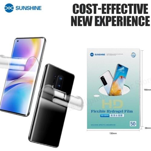 SUNSHINE 50pcs SS-057H Flexible Hydrogel Film For SS-890C Auto Film Cut Machine Mobile Phone Screen Front & back Film with Cuts