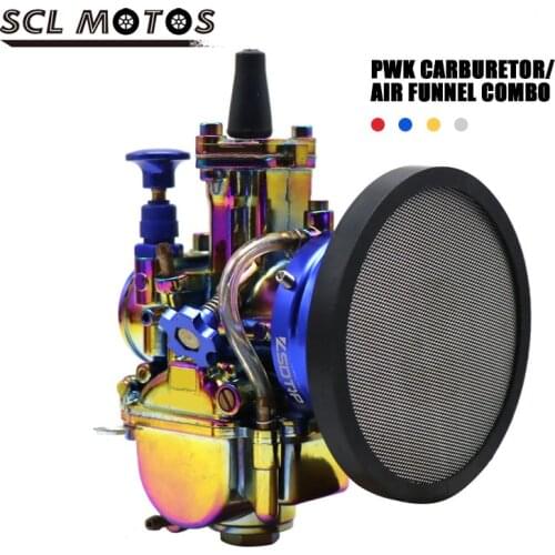 SCL MOTOS 21/24/26/28/30mm PWK Carburetor with Air Filter For ATV Buggy Quad Dirt Bike 2T 4T Multicolour Motorcycle Carburetor