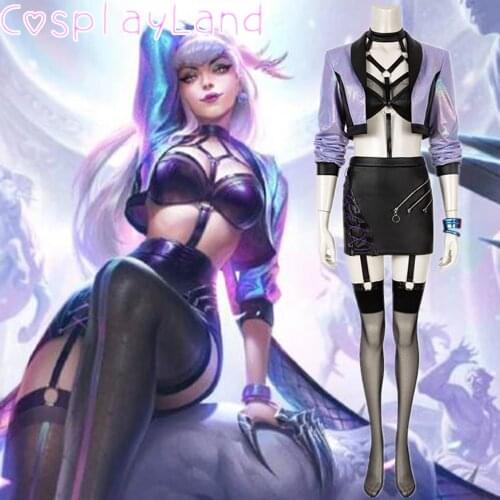 Game LOL Cosplay KDA Member Of A Group Halloween Costumes Evelynn Cosplay Costume Carnival Sexy 2020 S10 Finals EIFINI Uniform