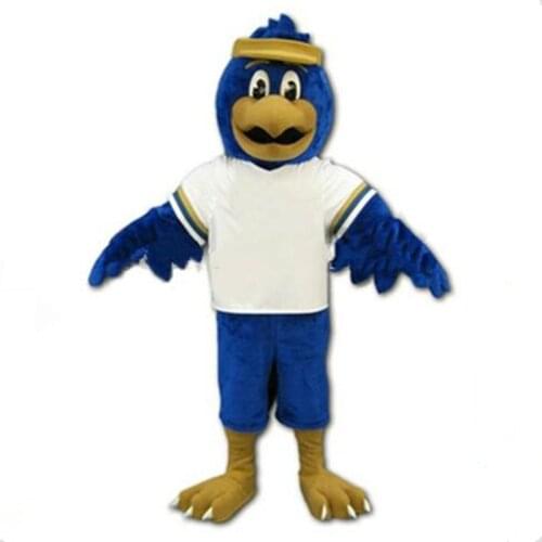 Blue Hawk Mascot Costume Eagle Falcon Fancy Dress Cosplay Party Game Theme Mascotte Carnival Advertising Parade Outfits
