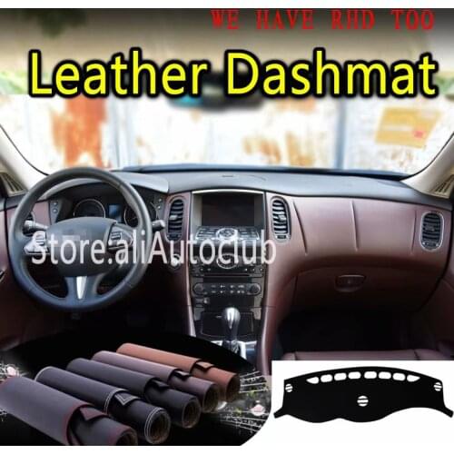 For INFINITI QX50 EX25 EX37 EX35 EX30D 2007-2018 Leather Dashmat Dashboard Cover Dash Carpet Custom Car Styling Sunshade LHD+RHD
