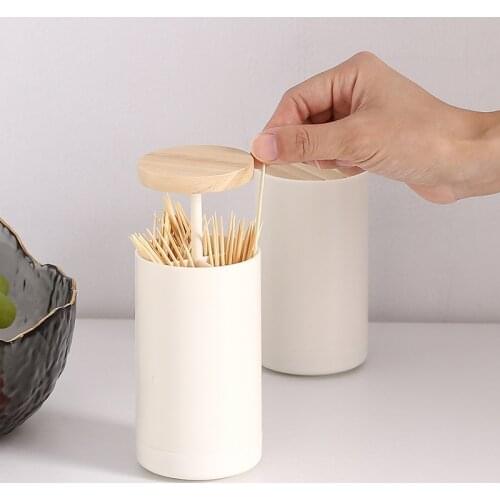 Nordic Style Creative Automatic Wooden Plastic Toothpick Holders Toothpick Stand Toothpick Box Toothpick Holders