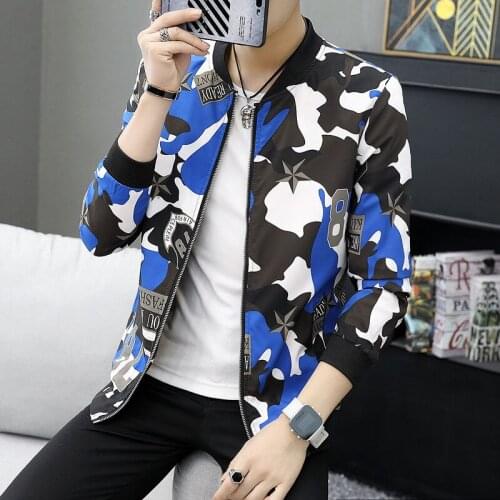 Arrival Mens New Jackets Fashion Print Mens Bomber Zipper Jacket Casual Outwear Chaqueta Hombre Clothing Male 2020 Autumn 7xl