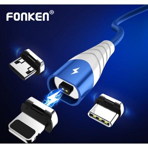 Magnetic Charger Micro USB C Cable For poco x3 pro For iphone 11 Cell Phone Charging Cord Quick Charge Magnet Type C USB Wire