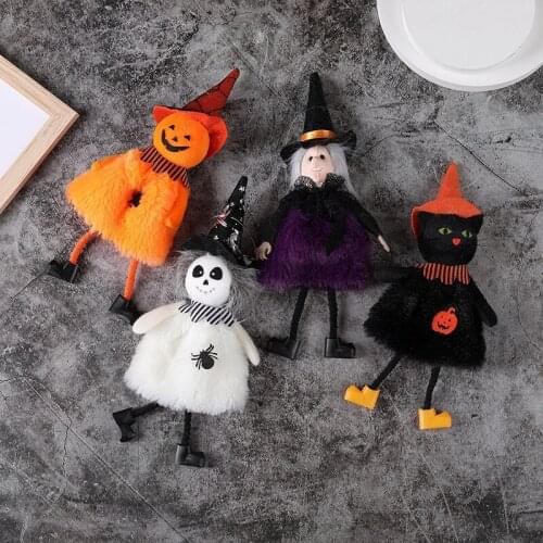 Cute Halloween Pendant Ghost Festival Bar Pumpkin Witch Ornaments Broom Haunted House Props Halloween Party Decoration