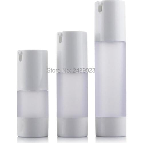 15ml 30ml 50ml Airless Bottle Frosted Vacuum Pump Lotion Refillable Bottles Used for Cosmetic Container 10pcs/lot