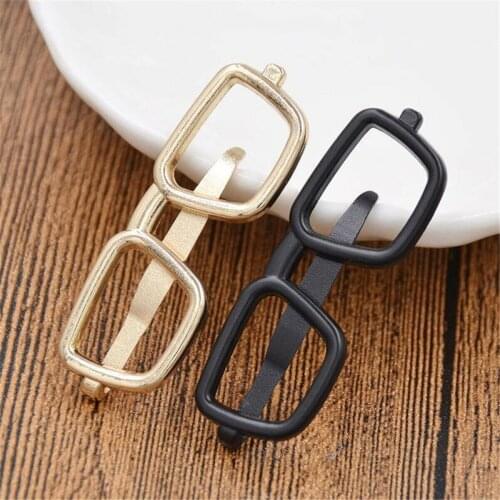 Fashion Men Metal Gold Black Glasses Necktie Tie Bar Clasp Clip Clamp Pin Gift