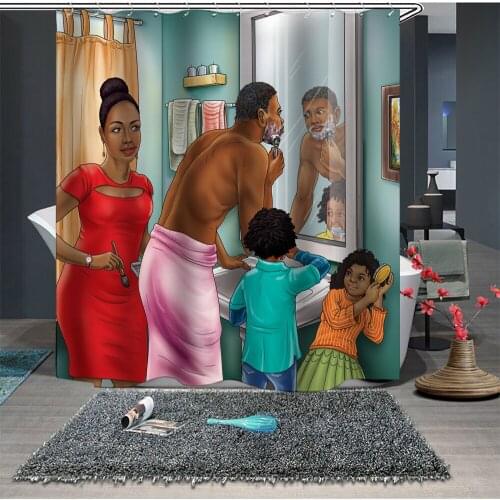 Custom Made Shower Curtain Bathroom Curtain Partition 1.5 x 1.8m 1.8 x 1.8m 1.8 x 2m Woman Lady