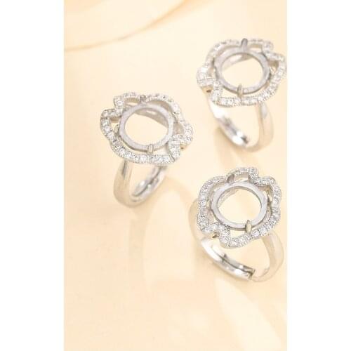 10*10mm 925 STERLING SILVER Semi Mount Bases Blanks base blank Pad rings ring Setting set diy jewelry A5607