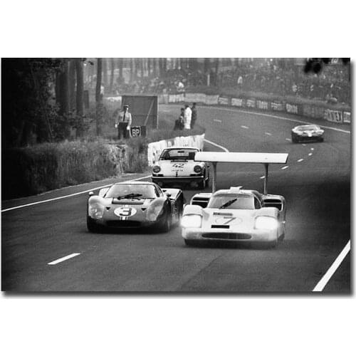 Le Mans 1967 Poster On Canvas Print Nordic Wall Art Picture For Living Room Home Decoration