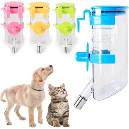 350ML Hanging Dog Water Bottle Dispenser Fountain Dog Bottle Pet Drinking Pot For Dogs Supplies Health Dog Water Dispenser