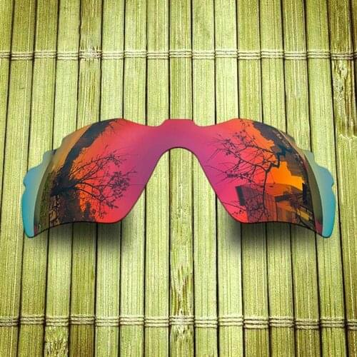 Polarized Replacement Lense For-Oakley Radar Path Vented Sunglasses Frame True Color Mirrored Coating - Midnight Sun Color