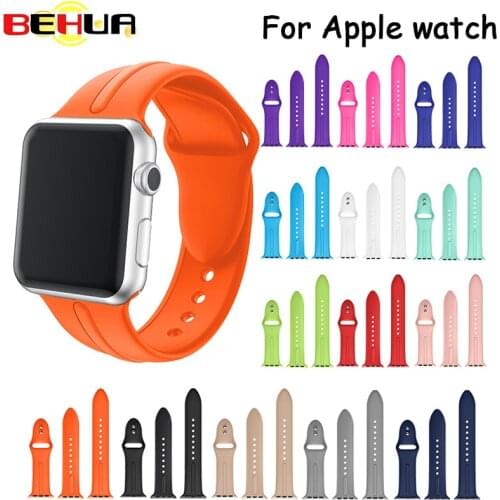 Watchbands 42mm 38mm S L size Silicone Colorful wrist band for Apple Watch Strap band Flexible Sports Bracelet Series 3pcs / lot