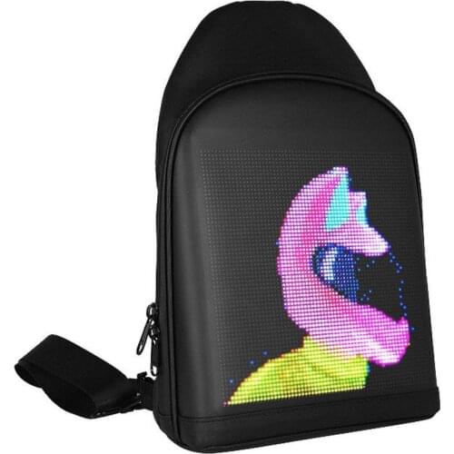 Bluetooth LED Screen Advertising Backpack Display Shoulder Bag Waterproof Lightweight DIY Dynamic City Backpack for Walking New