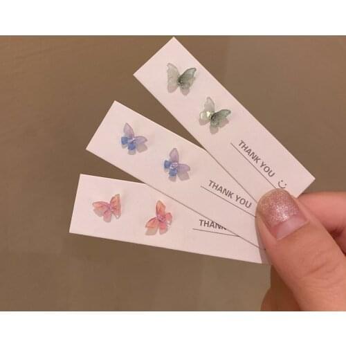 Korean Fasion Butterfly Earrings Stud Earrings For Women Teens Girls Elegant Cute Sweet Ear Studs Daily Party Fashion Jewelry