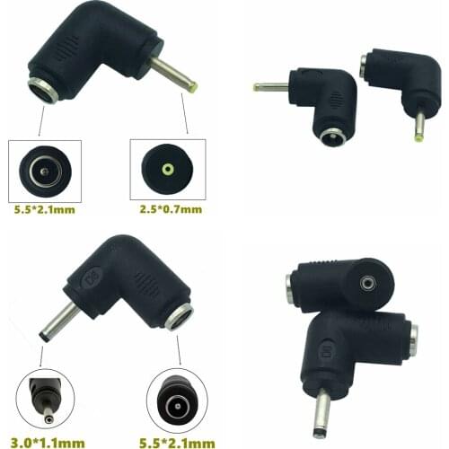 5.5 x 2.1 mm female jack to 3.0 * 1.1 / 2.5 * 0.7 male plug DC power plug connector adapter for laptop