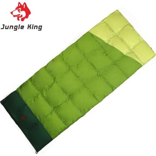 Jungle King 2018 new outdoor camping lovers down sleeping bag envelope type winter and autumn 300 g duck down nylon 0 degrees