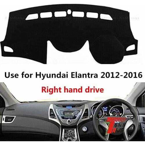 TAIJS Factory Fashion New Design Polyester Fibre Car Dashboard Cover For Hyundai Elantra 2012-2016 Right hand drive