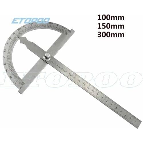 Protractor Angle Ruler Gauge Stainless Steel Angle Gauge Square 180 Degree Semicircle 14cm/15CM /30CM Woodworking Square
