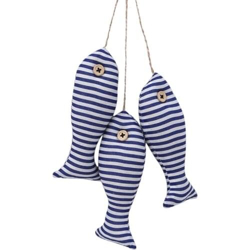 Creative Manual Mediterranean Style Small Fish Cloth Set Fish String Decoration Photo Shoot Props Hanger Wall Decoration