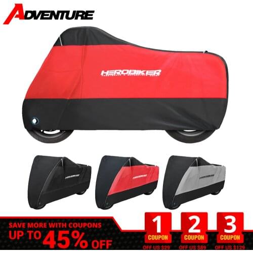 Motorcycle Cover Universal Outdoor UV Protector Scooter All Season Waterproof Bike Rain Dustproof Cover Funda Moto 12 Colors
