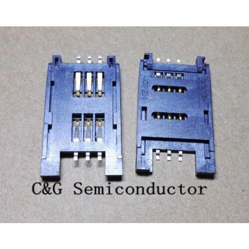 10pcs Simcard holder, Sim card socket 6PIN 6pins Flip
