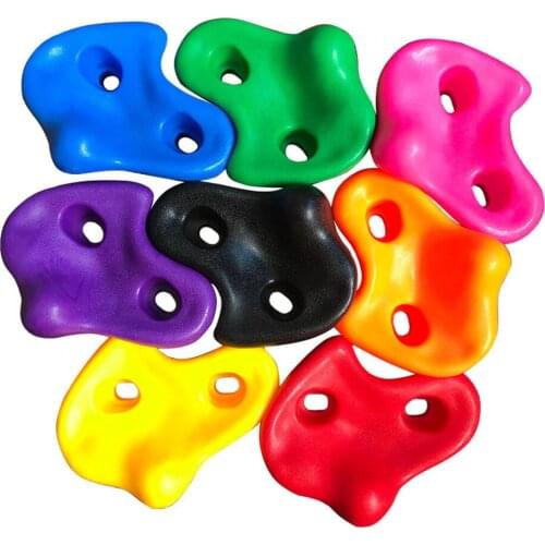 10pcs Textured Climbing Holds Rock Wall Stones 10pcs Bolts and Nuts Screw for Kids Child FK88
