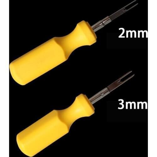 2MM+3MM CAR Terminal Removal Tool Kit Wiring Connector Pin Release Extractor Puller 2PCS/SET