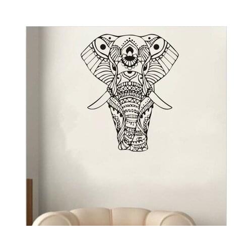2017 New Design Wall Stickers Mandala Yoga Ornament Indian Buddha God Elephant Quality Wall Decals Home Decor Decal Murals
