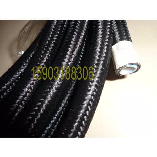4AN PTFE E85 Black Nylon Braided Oil Line Fuel Hose 20feet