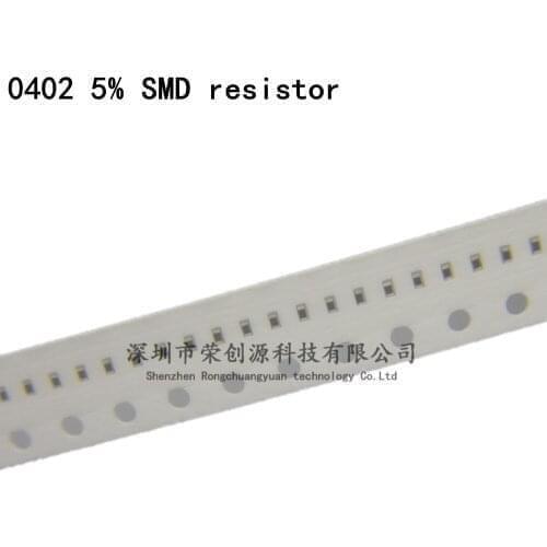 500PCS 0402 5% SMD resistor 1/16W 22K 24K 27K 30K 33K 36K 39K 43K 47K 51K 56K 68K 75K 82K 91K 100K OHM