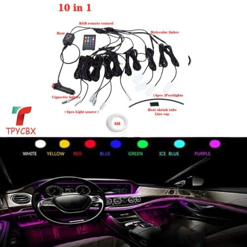 Car Interior Decorative Led Ambient Door Light Stripes Atmosphere Light With RGB Colors For 5 Series F10/F11 2010-2017