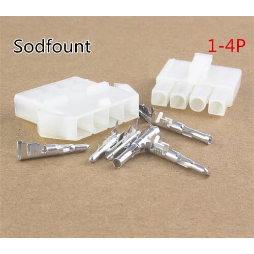 Free shipping 10 sets 4 Way pin Big Tamiya connector Set Kits large Tamiya set EL 6.2MM male Female socket plug