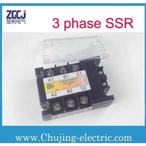 Free shipping !!! 3 phase solid state relay DC-AC 3 phase SSR voltage regulator with waterproof cap