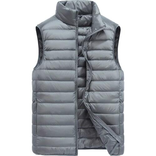 Brand Ultralight White Duck Down Vest Men Sleeveless Winter Jacket Men Plus Size 3XL Windproof Warm Waistcoat Outerwear