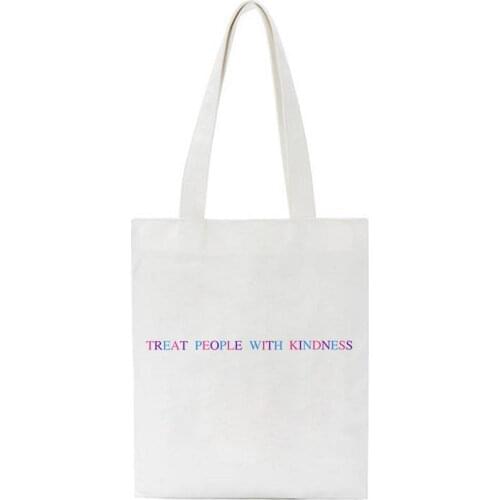 Travel Clothes Storage Bag Letter Printing Handbag College Students Teachers Books Canvas Bag Shopping Tote Bag Shoulder Bag