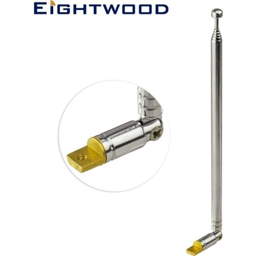 Eightwood Telescopic Antenna Aerial 6-Sections Telescopic Radio Antenna Replacement for TV DAB FM AM Audio Radio RC Controller