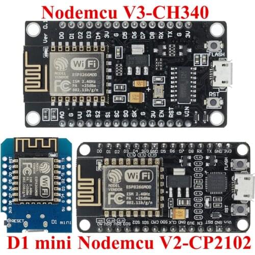 Wireless module CH340/CP2102 NodeMcu V3 V2 Lua WIFI Internet of Things development board based ESP8266 ESP-12E with pcb Antenna
