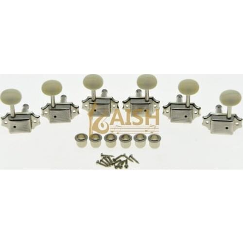 KAISH Nickel w/ Ivory Button 3L3R Vintage LP Guitar Tuners Tuning Keys Fits for LP