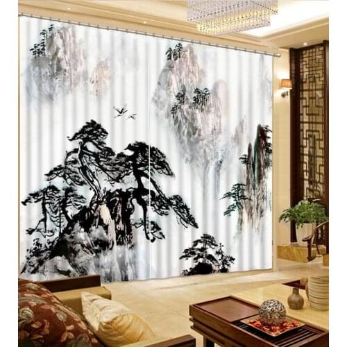 3D Curtain Printing Blockout Polyester Chinese 3d Curtains Blackout for Living Room Kids Bedroom Fabric