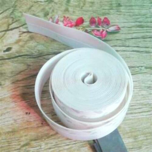 Adhesive Weatherstrip Silicone Rubber Door Seal Strip Window Sealing Strip Draft Stopper 25mm / 35mm / 45mm x 5m White