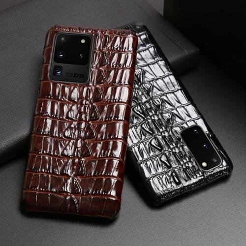 Leather Phone case For Samsung S20 Ultra S10 S10e S9 S8 S7 Note 8 9 10 20 Plus A20 A30 A50 A70 A51 A71 A8 Crocodile Tail Texture
